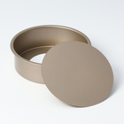 Форма для выпечки Доляна «Круг. Рэнди», 21.5×6.5 см, съёмное дно, антипригарное покрытие, цвет золотой - Фото 4