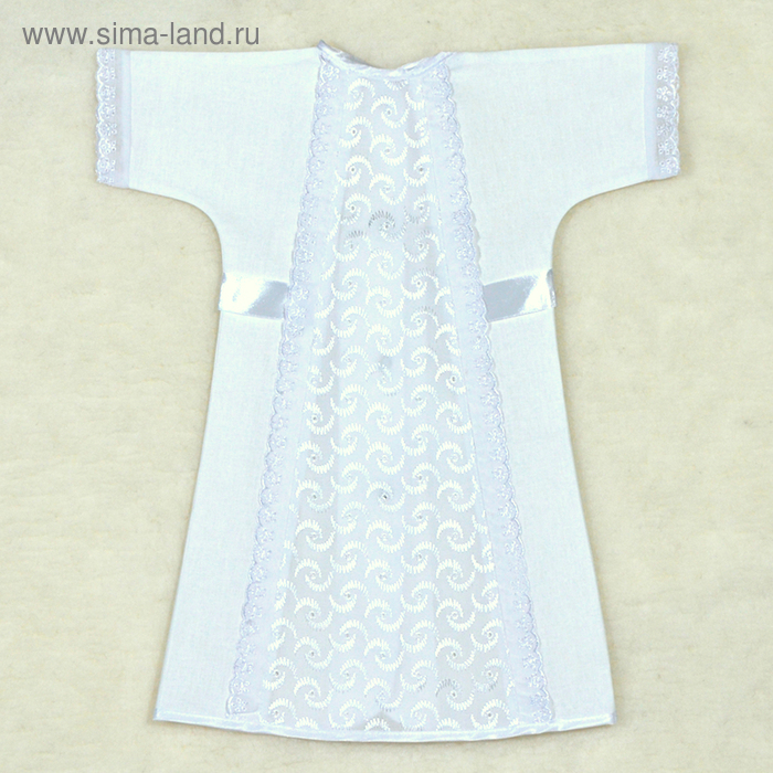 Рубашка для крещения 00314-01, цвет белый, рост 86 см - Фото 1