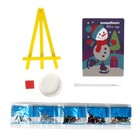 Алмазная мозаика на новый год с частичным заполнением для детей «Снеговик», 10×15 см, набор для творчества - Фото 3