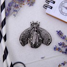 Брошь «Муха» ажурные крылья, цвет серый в сером металле - Фото 2