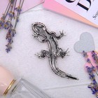 Брошь «Ящер» магический, цветная в черненом серебре - Фото 2