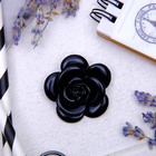 Брошь «Цветок» роза, цвет чёрный - Фото 1