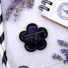 Брошь «Цветок» роза, цвет чёрный - Фото 2