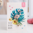 Брошь «Фламинго» с красивым крылом, цвет бело-розовый - Фото 2