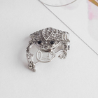 Брошь «Лягушка денежная», цвет серый в серебре - Фото 1