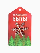 Брошь новогодняя «Снежинка» малая, радужная в серебре - Фото 5