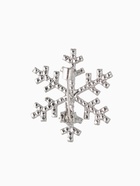 Брошь новогодняя «Снежинка» малая, радужная в серебре - Фото 3