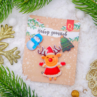 Набор значков "Новогодняя сказка" олененок радостный, форма МИКС, цветные - Фото 2