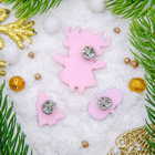 Набор значков "Новогодняя сказка" олененок радостный, форма МИКС, цветные - Фото 3