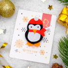 Брошь "Новогодняя сказка" пингвиненок, цветная - Фото 3