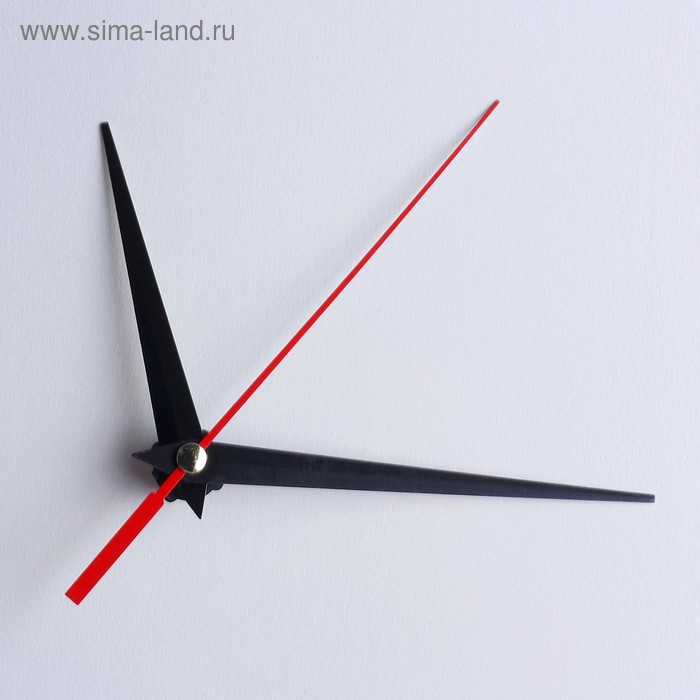 Комплект стрелок для часов, 3 шт., 75/93/143, чёрные - Фото 1