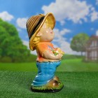 Садовая фигура "Мальчик с цветком средний", 23х25х47см, МИКС - Фото 2