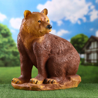 Садовая фигура "Медведь сидя большой" коричневый, 40х50х48см - фото 318098552