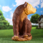 Садовая фигура "Медведь сидя большой" коричневый, 40х50х48см - Фото 3