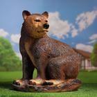 Садовая фигура "Медведь сидя большой" коричневый, 40х50х48см - Фото 4