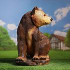 Садовая фигура "Медведь сидя большой" коричневый, 40х50х48см - Фото 5