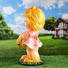 Садовая фигура "Девочка с цветами средняя" 25х23х49см - Фото 2