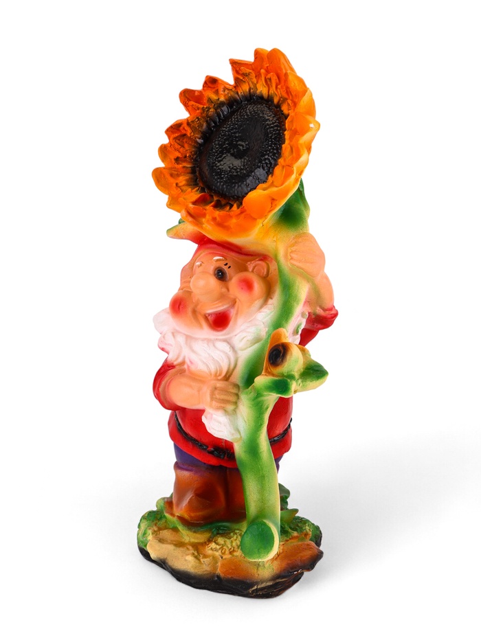 Садовая фигура из гипса «Гном с подсолнухом», 53×18×27 см - Фото 1