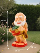 Садовая фигура из гипса «Банщик», 32×35×60 см - Фото 2