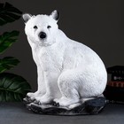 Фигура "Медведь сидя " белый, 40х50х56см - Фото 2