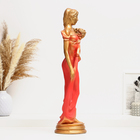 Фигура "Девушка с букетом" бронза/красный, 20х15х56см - Фото 4