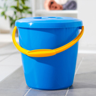 Ведро с крышкой и мерной шкалой, 10 л, d=27.3 см, h=28.7 см, МИКС - Фото 1