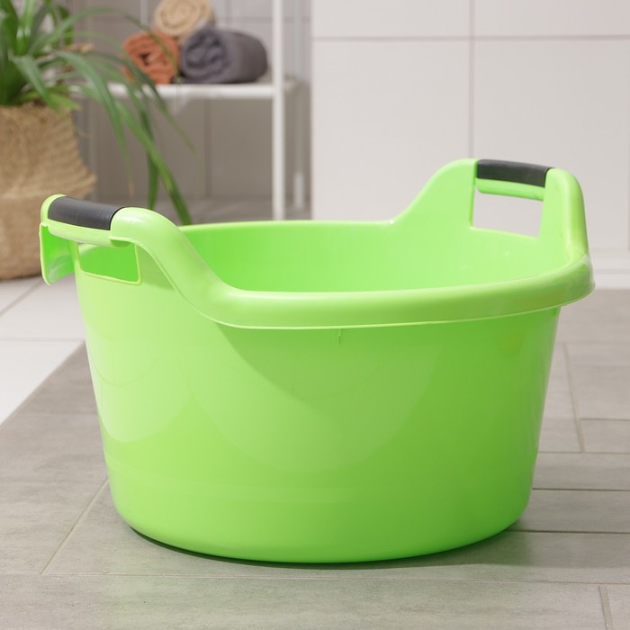 Таз хозяйственный круглый, 30 л, пластик, МИКС - Фото 1