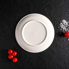 Тарелка фарфоровая десертная Доляна White Label, d=17,5 см, цвет белый - фото 4248001