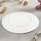Тарелка фарфоровая обеденная Доляна White Label, d=22,6 см, цвет белый - Фото 3