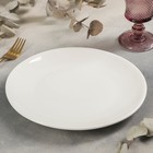 Тарелка фарфоровая обеденная Доляна White Label, d=25 см, цвет белый - Фото 2