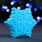 Фигурное мыло "Снежинка" голубая 71гр, 7х7х2см - фото 8700487