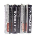 Батарейка солевая Pleomax Super Heavy Duty, AAA, R03-4S, 1.5В, спайка, 4 шт. - Фото 2