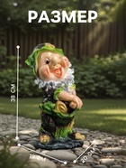 Садовая фигура из гипса «Гном-лесовик», 38×19×20 см - Фото 2