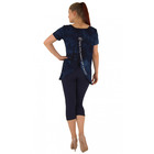 Комплект женский (футболка, бриджи) М184 цвет тёмно-синий, р-р 46   вискоза - Фото 2