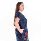 Халат женский на молнии, цвет синий, размер 50 - Фото 5