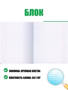 Тетрадь 12 листов в крупную клетку «Зелёная обложка», плотность обложки 65 г/м² - Фото 2