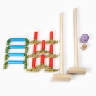 Набор игровой «Крокет. Четыре калитки», 2 молотка 65 см, 2 шарика, ворота 4 штуки, клин 8 шт. - Фото 3