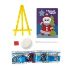 Алмазная мозаика на новый год с частичным заполнением для детей на подставке «Дед Мороз», 10×15 см, набор для творчества - Фото 2