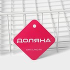 Корзина сетчатая навесная на полку Доляна, 40×25.5×14 см, белая - Фото 7