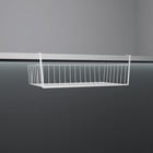 Корзина сетчатая навесная на полку Доляна, 40×25.5×14 см, белая - Фото 5