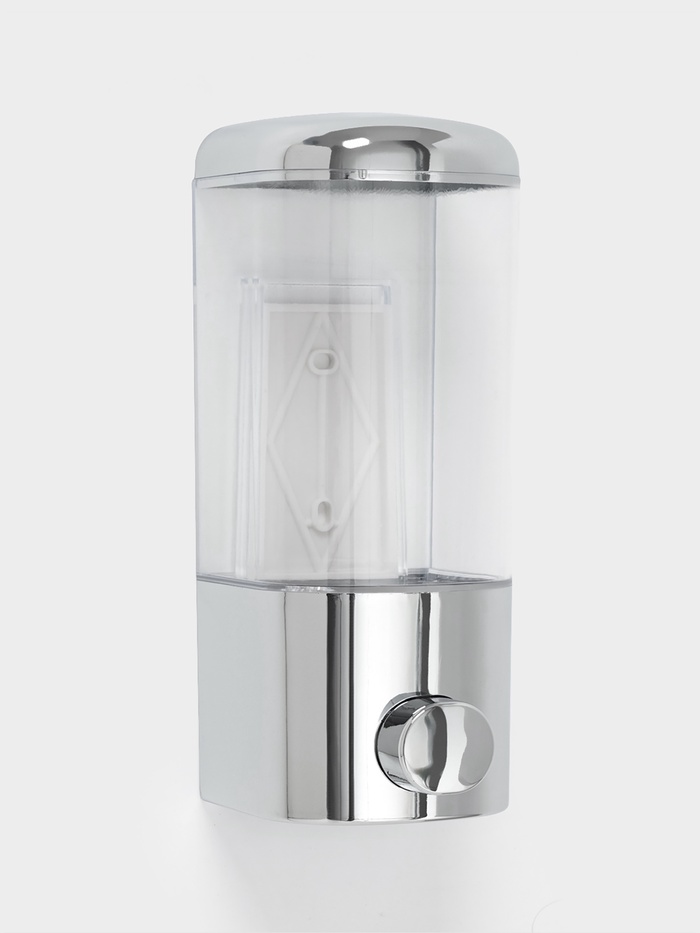 Диспенсер механический для антисептика и жидкого мыла, 500 мл, серебристый - Фото 1