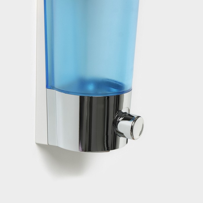 Диспенсер для антисептика/жидкого мыла механический, 400 мл, металл, цвет хром - фото 1877436336