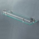 Полка для ванной комнаты, 40×11,5×4 см, металл, стекло - Фото 1
