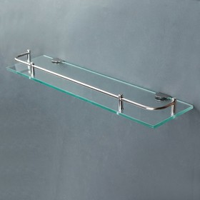 Полка для ванной комнаты, 40×11,5×4 см, металл, стекло Ош