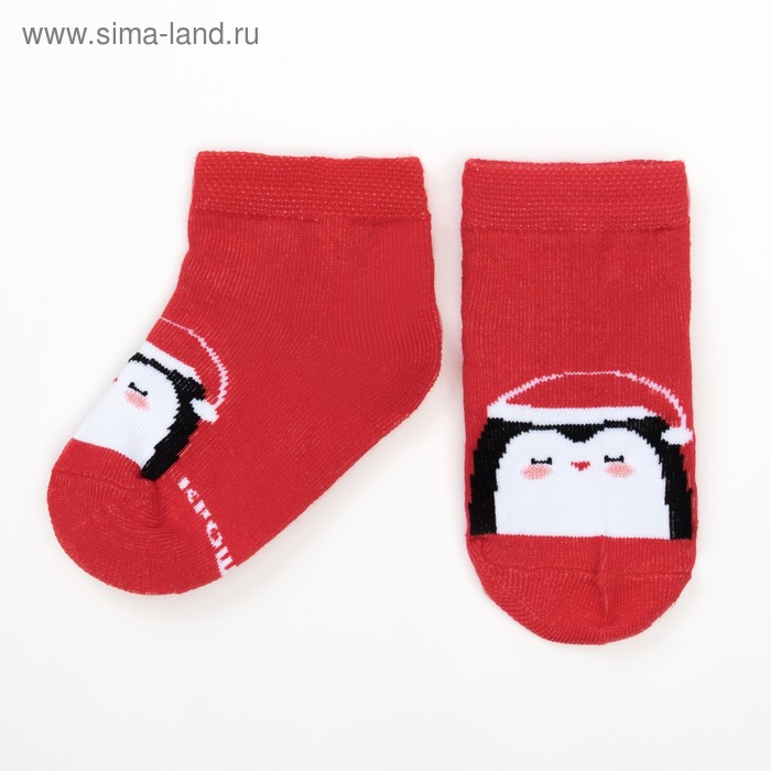 Носки Крошка Я "Пингвиненок" 10-12 см, 100% хлопок - Фото 1