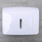 Диспенсер для бумажных полотенец в листах, пластик, 21.5×9×26.5 см, белый - Фото 4