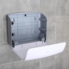 Диспенсер для бумажных полотенец в листах, пластик, 21.5×9×26.5 см, белый - Фото 6