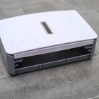 Диспенсер для бумажных полотенец в листах, пластик, 21.5×9×26.5 см, белый - Фото 7