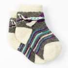 Носки детские шерстяные «Самолётик», цвет серый, размер 14 - Фото 2