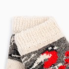 Носки детские шерстяные «Снегирь в снегу», цвет серый, размер 12 - Фото 2